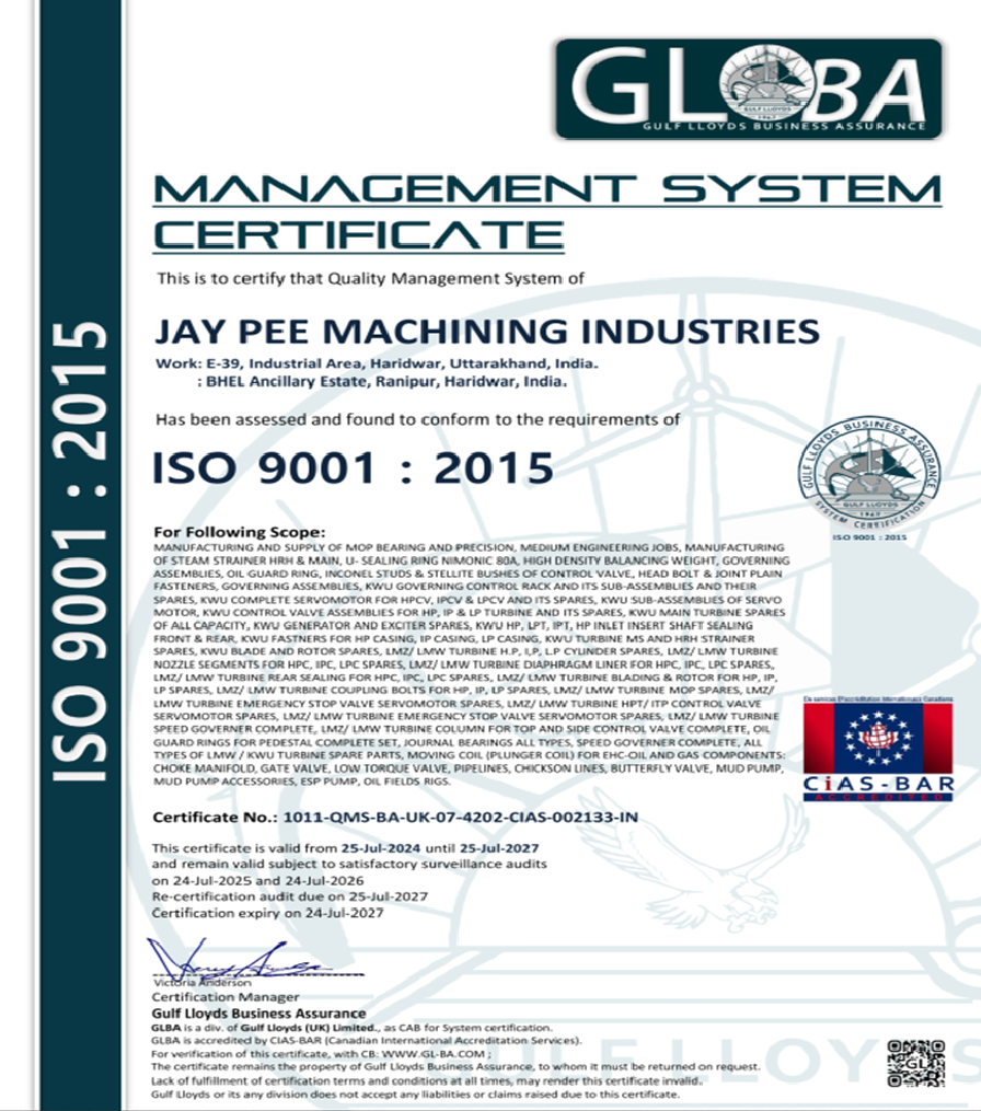 ISO 9001:2015 Certificate